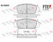 Sada brzdových destiček, kotoučová brzda FTE 9010384