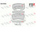 Sada brzdových destiček, kotoučová brzda FTE 9010386