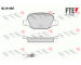 Sada brzdových destiček, kotoučová brzda FTE 9010392