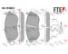 Sada brzdových destiček, kotoučová brzda FTE 9011085
