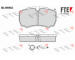 Sada brzdových destiček, kotoučová brzda FTE 9010447