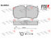 Sada brzdových destiček, kotoučová brzda FTE 9010449