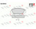 Sada brzdových destiček, kotoučová brzda FTE 9010466