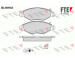 Sada brzdových destiček, kotoučová brzda FTE 9010476