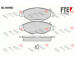 Sada brzdových destiček, kotoučová brzda FTE 9010477