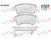 Sada brzdových destiček, kotoučová brzda FTE 9010478