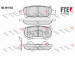 Sada brzdových destiček, kotoučová brzda FTE 9010506