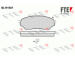 Sada brzdových destiček, kotoučová brzda FTE 9011041