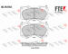 Sada brzdových destiček, kotoučová brzda FTE 9010509