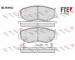 Sada brzdových destiček, kotoučová brzda FTE BL1931A2