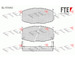 Sada brzdových destiček, kotoučová brzda FTE BL1935A2