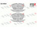 Sada brzdových destiček, kotoučová brzda FTE 9010528