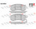 Sada brzdových destiček, kotoučová brzda FTE 9010535
