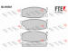 Sada brzdových destiček, kotoučová brzda FTE 9500065