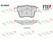 Sada brzdových destiček, kotoučová brzda FTE 9010551