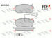 Sada brzdových destiček, kotoučová brzda FTE 9010565