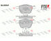 Sada brzdových destiček, kotoučová brzda FTE 9010590