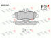 Sada brzdových destiček, kotoučová brzda FTE 9010612