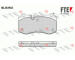 Sada brzdových destiček, kotoučová brzda FTE 9010614