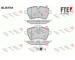 Sada brzdových destiček, kotoučová brzda FTE 9010622
