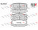 Sada brzdových destiček, kotoučová brzda FTE 9010638