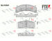 Sada brzdových destiček, kotoučová brzda FTE 9011074