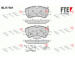 Sada brzdových destiček, kotoučová brzda FTE 9010693