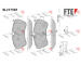 Sada brzdových destiček, kotoučová brzda FTE 9011087