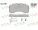 Sada brzdových destiček, kotoučová brzda FTE 9500071