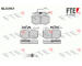 Sada brzdových destiček, kotoučová brzda FTE 9010702