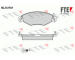 Sada brzdových destiček, kotoučová brzda FTE 9010725