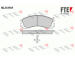 Sada brzdových destiček, kotoučová brzda FTE 9010731