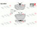 Sada brzdových destiček, kotoučová brzda FTE 9010736