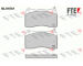 Sada brzdových destiček, kotoučová brzda FTE 9010748
