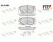 Sada brzdových destiček, kotoučová brzda FTE 9010791
