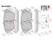 Sada brzdových destiček, kotoučová brzda FTE 9011089