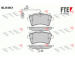 Sada brzdových destiček, kotoučová brzda FTE 9010801