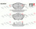 Sada brzdových destiček, kotoučová brzda FTE 9010814