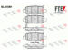 Sada brzdových destiček, kotoučová brzda FTE 9010834