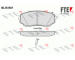 Sada brzdových destiček, kotoučová brzda FTE 9010875