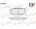 Sada brzdových destiček, kotoučová brzda FTE 9010884