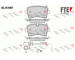 Sada brzdových destiček, kotoučová brzda FTE 9010887