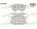 Sada brzdových destiček, kotoučová brzda FTE 9010889