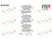 Sada brzdových destiček, kotoučová brzda FTE 9010911