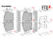 Sada brzdových destiček, kotoučová brzda FTE 9011091
