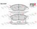 Sada brzdových destiček, kotoučová brzda FTE 9010947