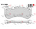 Sada brzdových destiček, kotoučová brzda FTE 9011092