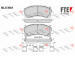 Sada brzdových destiček, kotoučová brzda FTE 9010950