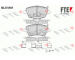 Sada brzdových destiček, kotoučová brzda FTE 9010961
