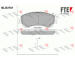 Sada brzdových destiček, kotoučová brzda FTE 9011004